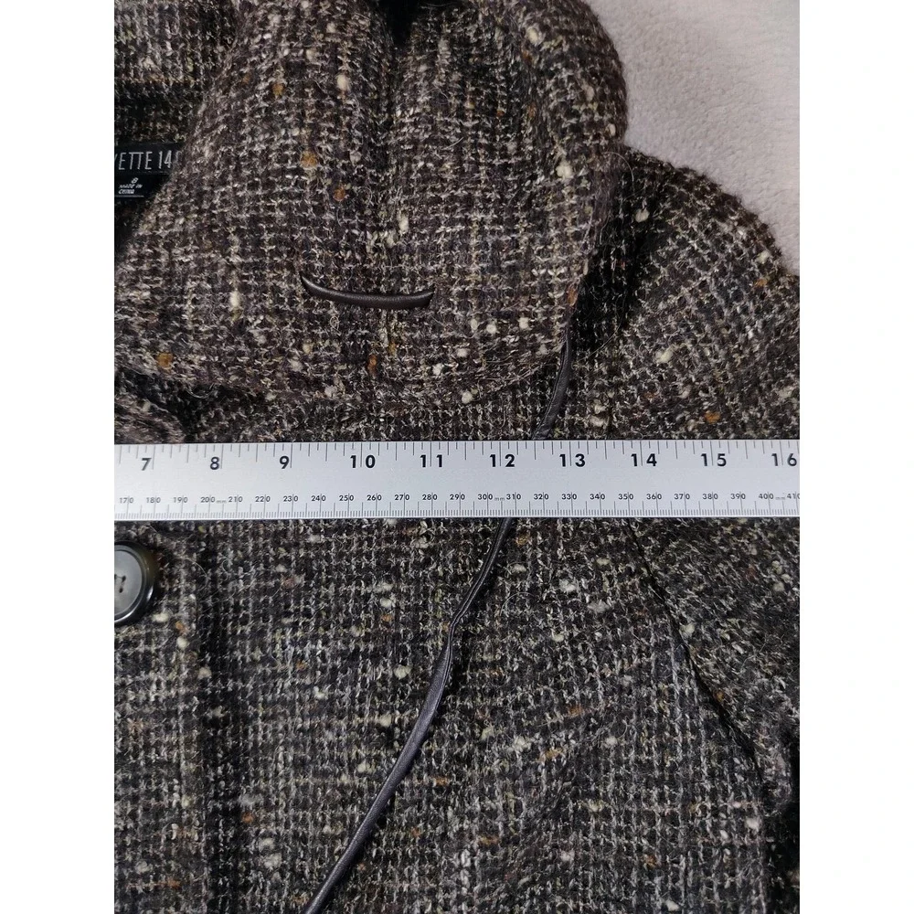 Lafayette 148 New York Blazer Womens 8 Multicolored Alpaca Wool Blend Career